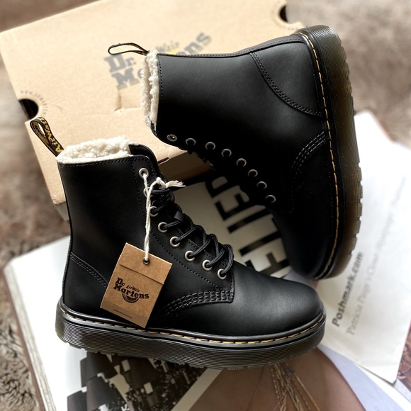 Women's Dr. Martens Zavala Combat Boots Faux Lining - Picture 8 of 16